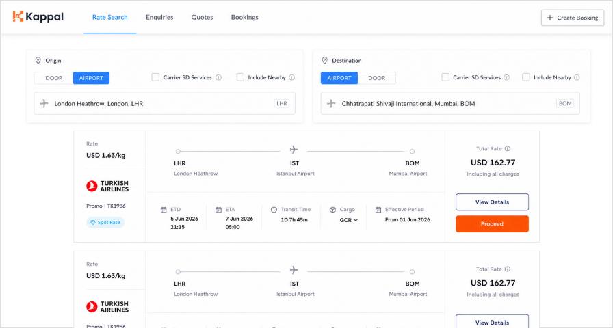 Schedule Search Mockup